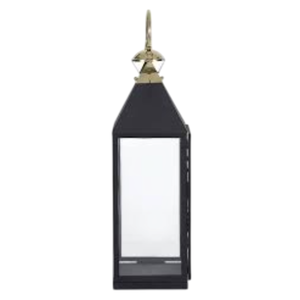 Lanterne en métal noir décorative de style vintage, porte-bougie suspendu et à poser pour la décoration intérieure et extérieure, mariages, fêtes - Product Image 4