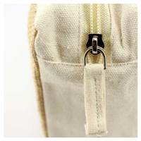 Pochette à fermeture éclair en jute et coton naturels, matériaux d'emballage écologiques