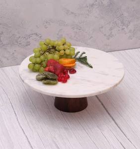 Wood And <b>Marble</b> <b>Cake</b> <b>Stand</b> Stylish Cupcake Holder Heat Resistant Eco-Friendly <b>Marble</b> <b>Cake</b> <b>Stand</b> - Product Image 6