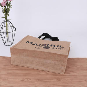 Printed Jute Shopper <b>Bag</b> with Custom Branding for Businesses - Product Image 6