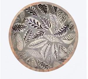 Elegante tazón de madera impreso a mano, tazón decorativo para servir en la mesa, para el hogar, la cocina, el comedor, para exhibir y como regalo. - Product Image 3