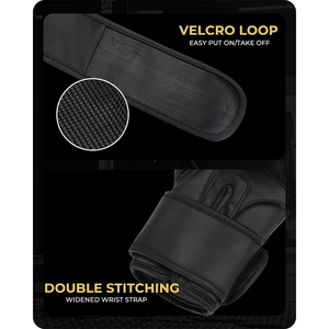 Gants de Muay Thai en cuir artificiel, gants de combat personnalisés en PU avec rembourrage en mousse absorbant les chocs pour l'entraînement de boxe Muay Thai - Product Image 2