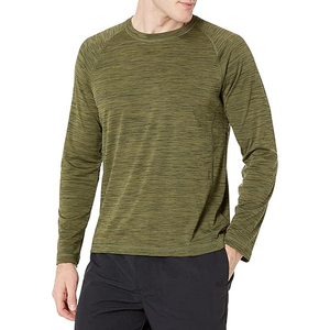 Camiseta de Manga Larga para Hombre, Protección Solar UPF 50, Secado Rápido, Color Verde Jaspeado, para Natación y Surf - Product Image 1