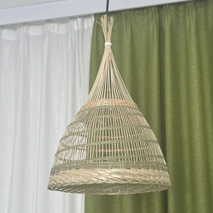 Lámpara de Techo de Bambú Natural Tejida, Estilo Japonés, Simple, Rústica, para Decoración de Interiores de Casa de Campo, Cafetería - Product Image 1