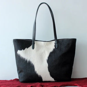 Sac fourre-tout de luxe en cuir véritable pour cheveux, vente en gros, sac à main tendance pour femme, couleur unie, grande capacité, style vintage, fermeture éclair - Product Image 1