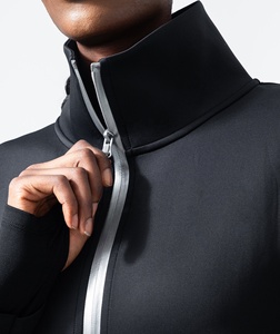 Women's Full Sleeve Fitness <b>Yoga</b> <b>Sweatshirt</b> Jacket High Zipper Bodybuilder Sports Gear Best Price for Autumn Season Wholesale - Product Image 3