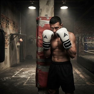 <b>Boxing</b> <b>Gloves</b> <b>White</b> and Black Professional Training Fight <b>Gloves</b> Padded <b>Boxing</b> Custom Logo OEM Wholesale Sports <b>Glove</b> - Product Image 5