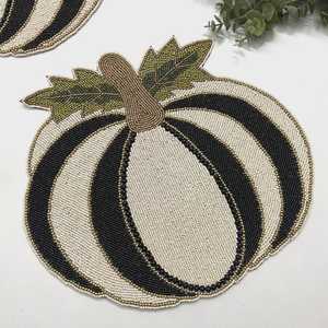 Artistic <b>Beaded</b> Embroidery <b>Placemats</b> Handmade Decorative Dining Table Mats for Stylish Home Interior Table <b>placemats</b> - Product Image 2