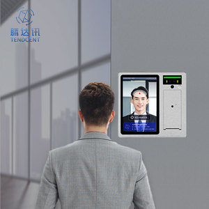 Terminal de contrôle d'accès et de pointage des heures avec détection d'alcool par reconnaissance faciale 8 pouces, réseau TCP, OEM ODM, éthylotest - Product Image 1