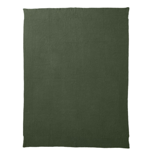 <b>Chunky</b> <b>Knit</b> Breathable Eco-Friendly Brushed Polyester Deep Green <b>Throw</b> 50''x60'' - Product Image 1