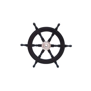 Wooden <b>Ship</b> <b>Wheel</b> Admirals Decorative Companion Developed to Celebrate Nautical Heritage with Elegant Wall Presentation - Product Image 3