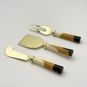Western Stainless Steel <b>Cheese</b> Cutting Tools Gold Plated with Resin Handle for Home Hotel Kitchenware <b>Cheese</b> <b>Sets</b> - Product Image 6