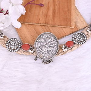 Handcrafted Tribal Jute Rope <b>Statement</b> <b>Necklace</b> - Product Image 2