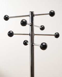 Modern design chrome <b>coat</b> <b>rack</b> standing metal clothes tree with tubular base minimalist entryway hat <b>stand</b> customized options - Product Image 5