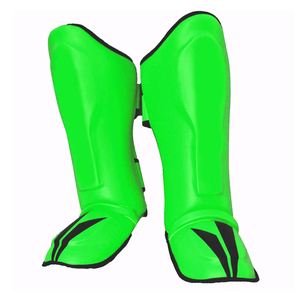 Protège-tibias de boxe unisexe en PU écologique, forme droite, taille haute, épaisseur 1 cm, résistant à l'usure, équipement de protection pour les arts martiaux - Product Image 5