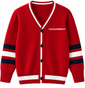Pulls à col en V de haute qualité pour les logos de sororités/fraternités/écoles/collèges/universités, cardigans tricotés unisexes - Product Image 1