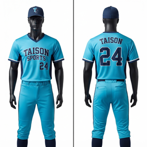 Uniforme de softball en polyester respirant de qualité supérieure 160 GSM, design à panneaux orange et bleu, logo personnalisé par transfert thermique, séchage rapide, tenue d'équipe - Product Image 5