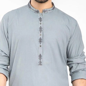 Shalwar Kameez Classique Décontracté en Coton pour Hommes - Couleurs et Designs Personnalisables Directement de l'Usine, Respirant, Séchage Rapide, Idéal pour la Prière Quotidienne - Product Image 6