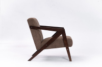 Fauteuil inclinable moderne avec structure en bois massif et revêtement en tissu Teddy, montage facile KD pour salon et maison