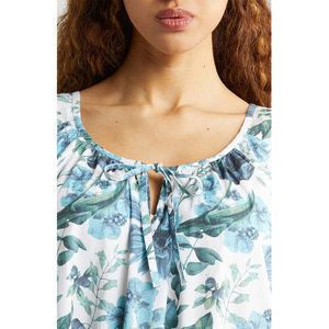 Camisón de algodón con estampado floral, sin mangas, largo completo, cuello redondo, ajuste holgado, ropa de dormir informal de verano para mujer - Product Image 6