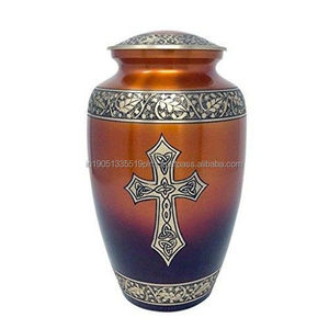 High Quality Custom Wholesale Cremation <b>Urn</b> for Human Ashes Metal <b>Large</b> Cross Engraved Cremation <b>urns</b> for Pets & Adult Ashes - Product Image 4