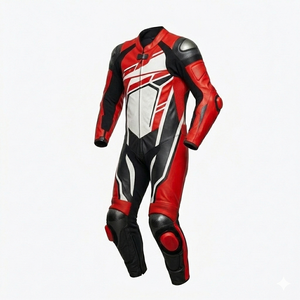 Traje de Motocicleta Personalizado de Última Moda, Chaquetas de Motocicleta de Cuero Genuino y Traje de Motociclista para Carreras, Traje de Motocicleta para Carreras Callejeras - Product Image 3