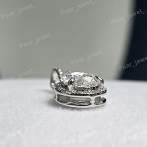 Colgante Solitario de Moissanita Corte Pera, Plata 925 con Baño de Rodio, Joyería Clásica para Compromiso de Mujer - Product Image 6