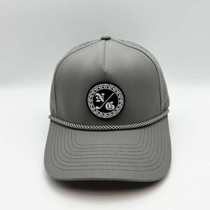Custom Logo 6-Panel Baseball Cap Fashion Trucker Hat with 3D Embroidery Durable Fabric Sport Fitted Hat with Leaf <b>Letter</b> Pattern - Product Image 1