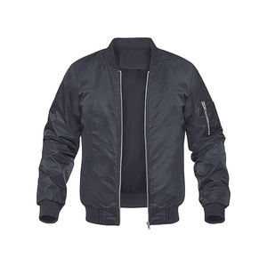 Chaqueta Bomber Blanca para Hombre, Corte Regular, Cierre de Cremallera, Color Sólido, Estilo Casual para Otoño, Material de Poliéster, Cuello Camisero - Product Image 2