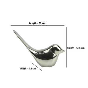 Jaffs Exports Silver 13.5cm H X 8.5cm W X 20cm L Aluminium Handmade Modern Art Bird Figurine Eco-Friendly Durable Tabletop Decor - Product Image 4