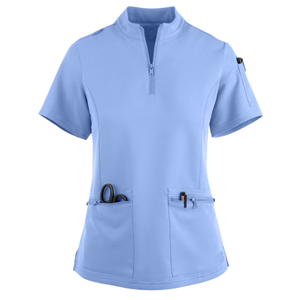 FACTORY garments in VN nursing <b>scrubs</b> wide leg comfortable medical uniforms sets stand collar short sleeves - FMF manufacturers - Product Image 3