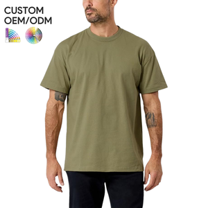 Mens 100% Organic Cotton Knitted Heavyweight Eco-Friendly Anti-Wrinkle Breathable Quick Dry Short Sleeve Regular Fit T-Shirt OEM - Product Image 4