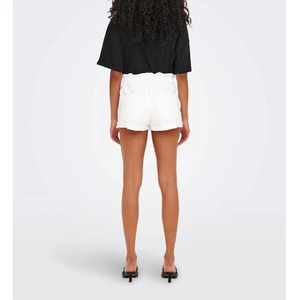 Novedad: Shorts de Mezclilla Casuales para Mujer, Modernos, a la Moda, Impermeables, Transpirables, Ecológicos, 100% Algodón, Color Blanco - Product Image 2