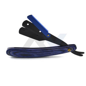 MAMAZ YARA Promotion Spéciale Rasoirs de Barbier pour Hommes, Rasoirs Droits à Double Tranchant avec Manche en Bois Bleu Massif, Idéal pour Salon de Coiffure - Product Image 6