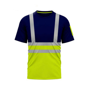 เสื้อยืดทำงานสะท้อนแสงคุณภาพสูงสำหรับผู้ชาย กันน้ำ ติดตัวเองได้ พร้อมโลโก้สั่งทำ วัสดุโพลีเอสเตอร์ 100% - Product Image 1
