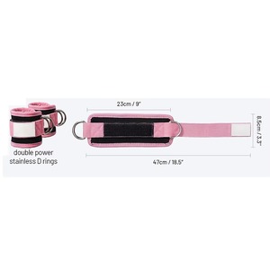 Sangles de cheville réglables en néoprène robuste, respirantes et antidérapantes pour appareils de musculation, avec fermeture auto-agrippante, personnalisables OEM et marque privée - Product Image 6