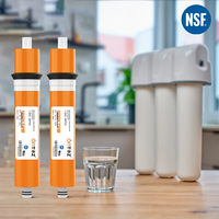 Membrane RO ONTOZ 100GPD à TDS élevé (8 étapes) avec surveillance TDS, écologique, durée de vie du filtre de 24 mois, manuel, en plastique, pour usage domestique