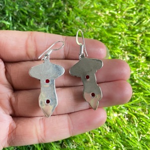Pendientes Colgantes de Plata de Ley 925 con Granate Rojo Natural, Hechos a Mano, Joyería con Piedras Preciosas, Piedra de Nacimiento de Enero - Product Image 6