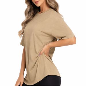 Camiseta holgada de gran tamaño para mujer, ropa informal holgada de media manga, ropa de calle cómoda y a la moda, ropa ligera 100% de algodón de secado rápido - Product Image 3
