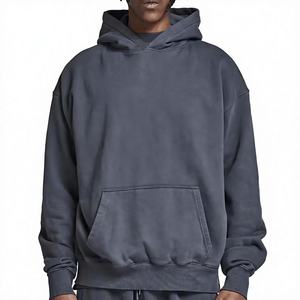 Oem Cotton Heavyweight Print Wash Acid Pullover Men <b>Hoodies</b> Oversized Drop Shoulder Thick Blank Wash Acid Men Sweatshirt <b>Hoodies</b> - Product Image 6