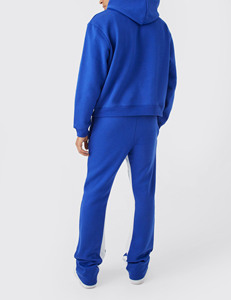 <b>Men</b> Winter Solid Casual Jogging Tracksuits Custom Logo Polyester/Cotton Fleece Acid Wash Streetwear <b>Pullover</b> Baggy 2 Piece Set - Product Image 4