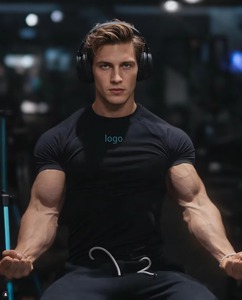 Fabricante de Camisetas de Compresión Ajustadas Personalizadas, Camisetas de Gimnasio, Ropa Deportiva de Secado Rápido y Transpirable, OEM, ODM, Marca Privada - Product Image 4