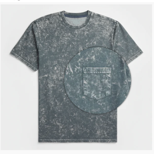 เสื้อยืดผู้ชายผ้าฝ้ายแท้ 100% น้ำหนักเบา ทรงวินเทจ สไตล์สตรีทแวร์ ระบายอากาศได้ดี ลายฟอกสี น้ำหนัก 180 กรัม ขายดี - Product Image 2