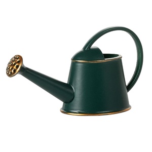 Arrosoir en métal vert foncé avec bec en laiton, outil de jardin durable pour l'arrosage des plantes, utilisation en extérieur, arrosoirs faits à la main - Product Image 1