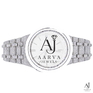 Montre mécanique Iced, bracelet en acier inoxydable 20 mm, analogique, incrustation de diamants, quartz, bijou de mode, cadeau - Product Image 4