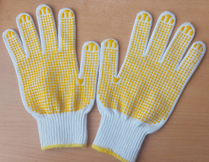 Guantes de seguridad con puntos de seguridad de hilo de algodón a precio económico - Product Image 4