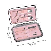 Kit de Manicura de Acero Inoxidable 7 en 1 de Alta Calidad, Estuche Portátil Profesional y Duradero para Adultos, Estilo Clásico
