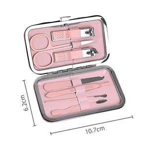 7 In 1 Stainless Steel <b>Nail</b> <b>Kit</b> Manicure Set Portable Case For Adults Classic Style - Product Image 3