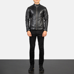 Veste Safari Unisexe en Cuir Véritable Tressé Imperméable à Col Rond, Style Décontracté Automne, Streetwear, Simple Boutonnage, Teinture Unie, OEM - Product Image 1