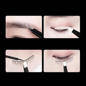 Pinzas Negras para Cejas de Acero Inoxidable con Punta Inclinada, Kit de Herramientas de Maquillaje para Depilación, Extensión de Pestañas y Aplicación de Párpado Doble - Product Image 5